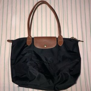 Longchamp Small Black Tote Long Handle